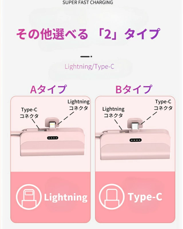 TIKTOK 大人気アイテム販売中 モバイルバッテリー 5000mAh 急速充電対応 2台同時充電可能 ポータブル充電器 Aタイプ/Bタイプあり持ち運び便利 iPhone/Android対応
