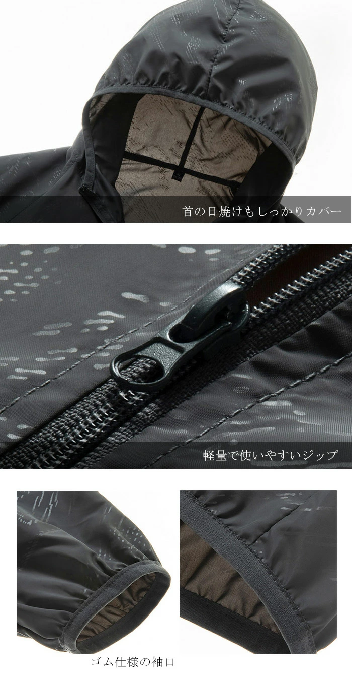 uvカット ラッシュパーカー パーカー レディース メンズ フード付 UVパーカー zhanm221