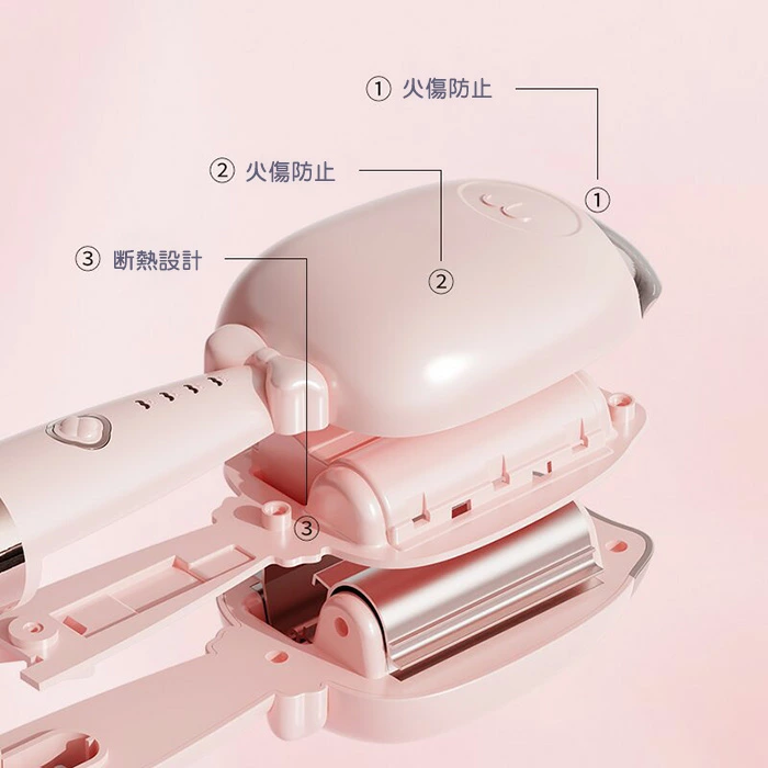 TIKTOK 大人気アイテム販売中 3TYPE ヘアアイロン カール 傷まない 32mm ウェーブ パーマ かわいい 猫型 4段階温度設定 静電気防止 美容家電 美容機器 ヘアーアイロン