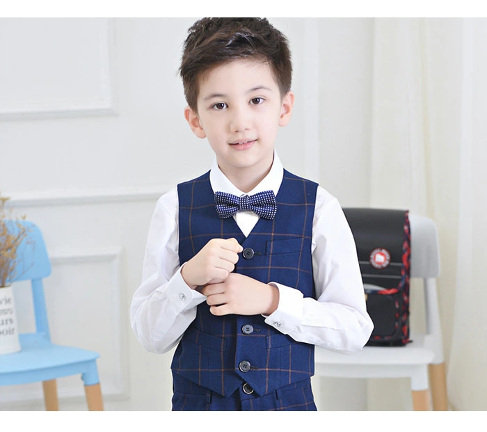 男の子 ベスト キッズベスト フォーマルベスト スーツ 無地 チェック柄 ベスト ジレ 人気色 子供発表会 Vネック ボーイズ チョッキベスト ynft016vest