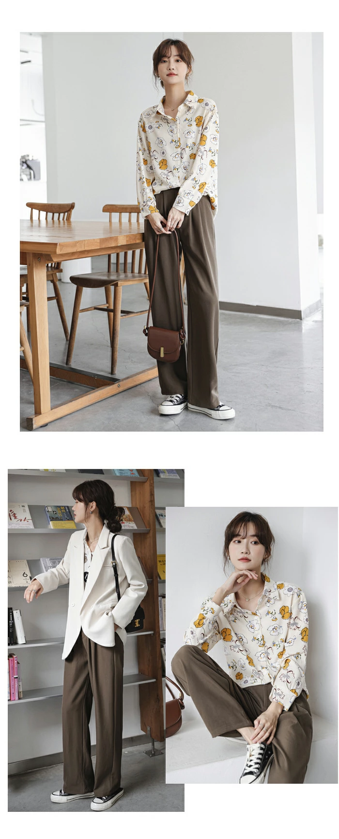 テーラード パンツ レディース ワイドパンツ ボトムス ストレートレッグ ロング パンツ feiliya1363