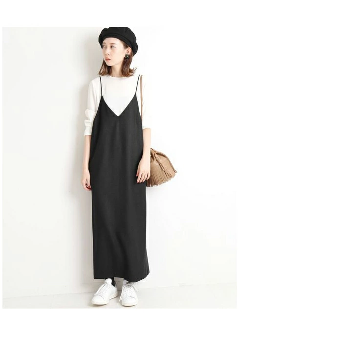 キャミワンピ ロング レディース キャミソールワンピース ストレッチ サロペット ydd9088