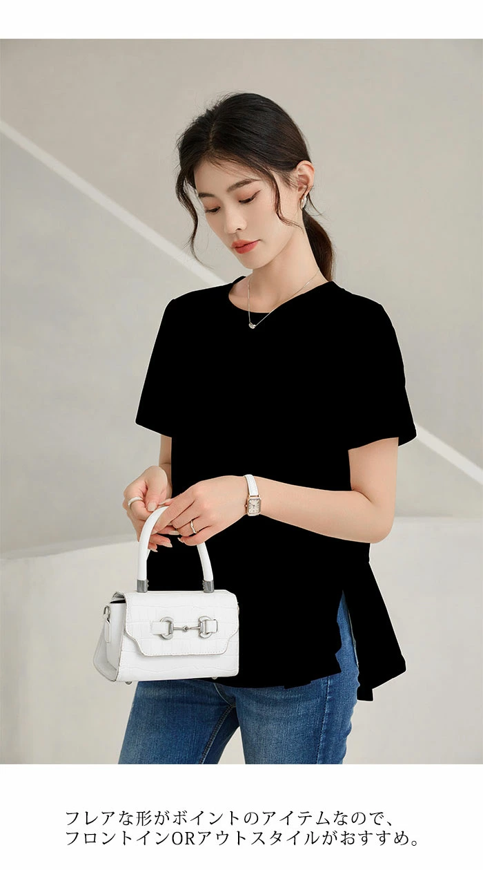 tシャツ レディース 半袖 プルオーバー 半袖 フリル トップス langzi0516
