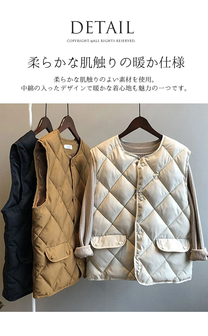 ライトダウンベスト レディース 冬用 アウター ダウンジャケット ddzs3502