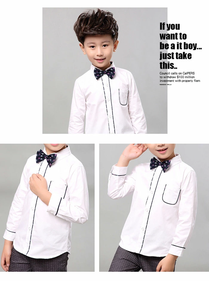 子供シャツ 長袖シャツ フォマールワイシャツ Yシャツ 無地 男の子 fcjz8702