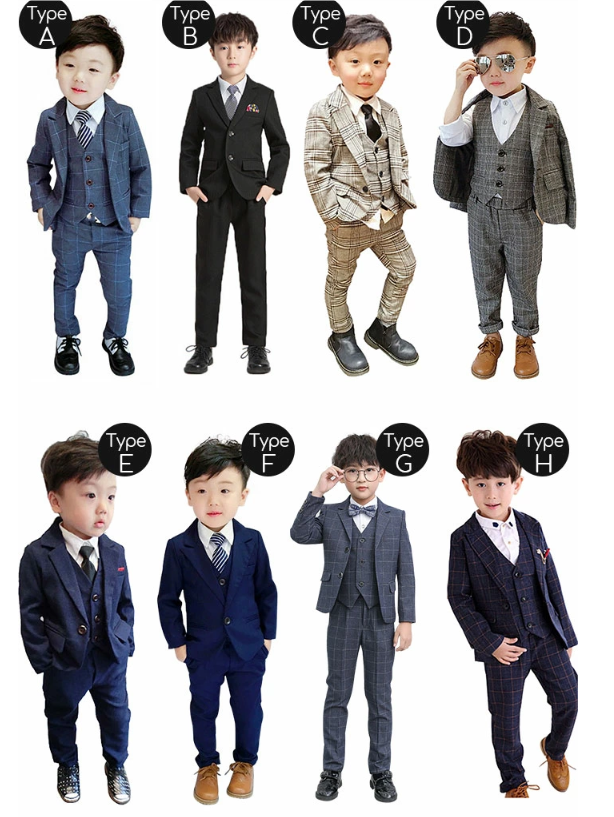 8タイプ 卒業式 スーツ 男の子 即納 子供スーツ 4点セット