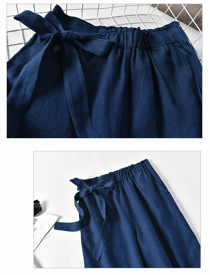 ワイドパンツ レディース パンツ 綿麻 ゆったり 9分丈 上質 大きいサイズ ssjl809628