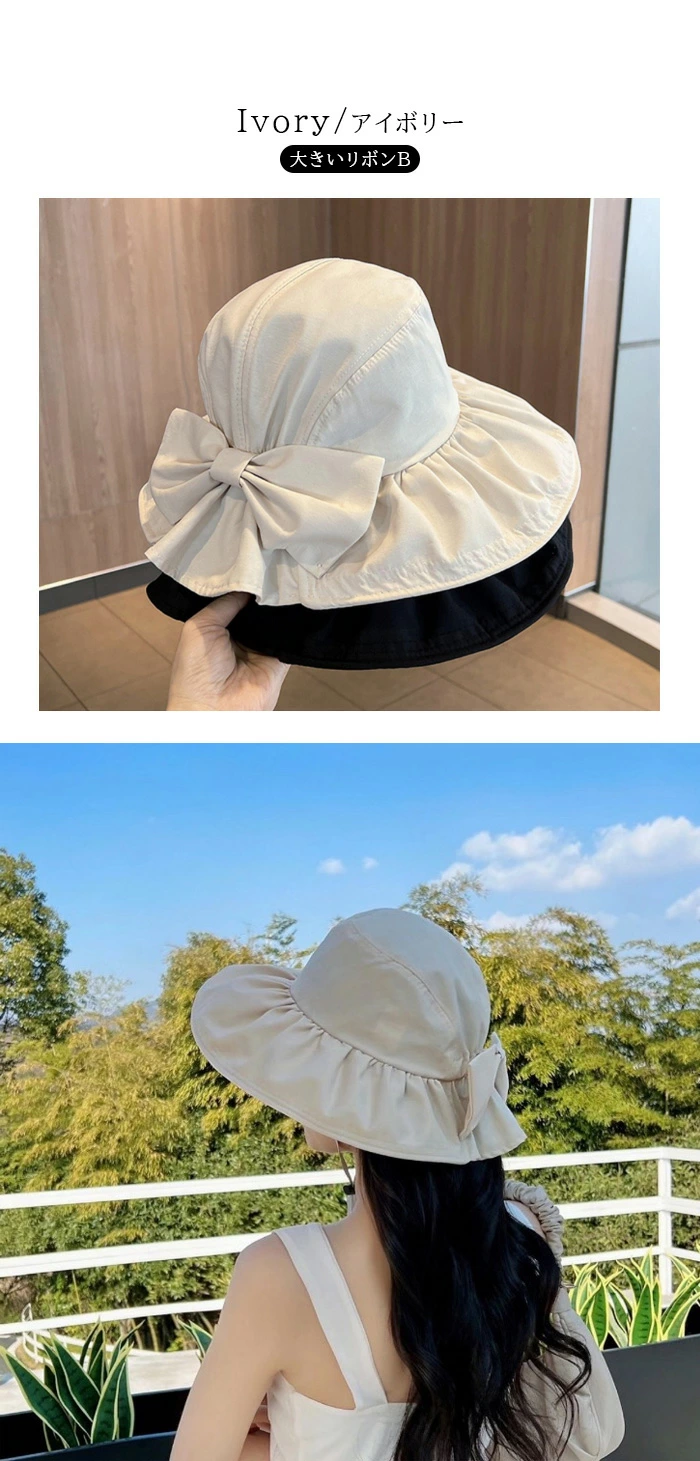 バケットハット 夏 レディース 帽子 サンバイザー UVカット 帽子 つば広 yldz9150