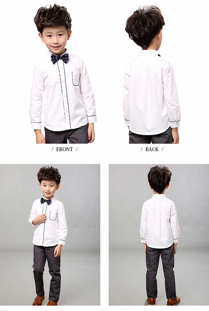 子供シャツ 長袖シャツ フォマールワイシャツ Yシャツ 無地 男の子 fcjz8702