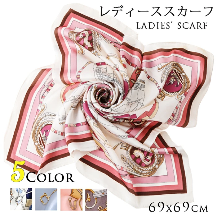 スカーフ レディース スカーフ シルクタッチ 大判 ストール マフラー 正方形スカーフ scarf001