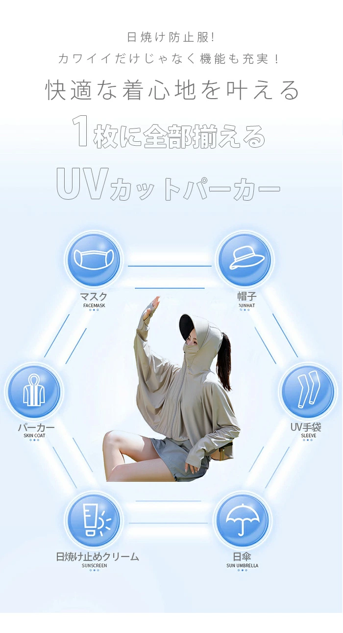 uv パーカー 指穴 UVカット パーカー ラッシュガード レディース プルオーバー 体感-6度 ラッシュパーカー 長袖 オーバーウェア 日焼け パーカー つば付き xqygzwn992330