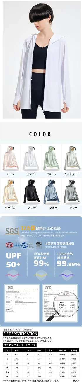 uvカット パーカー uv パーカー レディース  c4