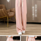 ワイドパンツ レディース 春 ロング パンツ リラックス ウエストゴム ボトムス qilig3136
