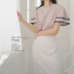 フリル袖 半袖 ブラウス シフォン ブラウス シャツ チュニック 半袖tシャツ langzi92152