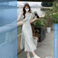 ワンピース レディース シフォンワンピース 春夏 花柄 ドレス ロングワンピース myh0304785