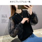 レース ブラウス レディース 秋 レース シャツ レース ブラウス チュール  jx001