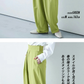 ワイドパンツ レディース ロング パンツ ハイウエスト タックmuchen001