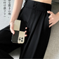 テーラード パンツ レディース ハイウエスト ストレートレッグ ロングパンツ ruitongx059