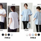 tシャツ 半袖 ブラウス シャツ Uネック ペプラム チュニック レディース 夏 ふわふわ可愛い 清新感