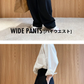 ワイドパンツ レディース ロング パンツ ハイウエスト タックmuchen001
